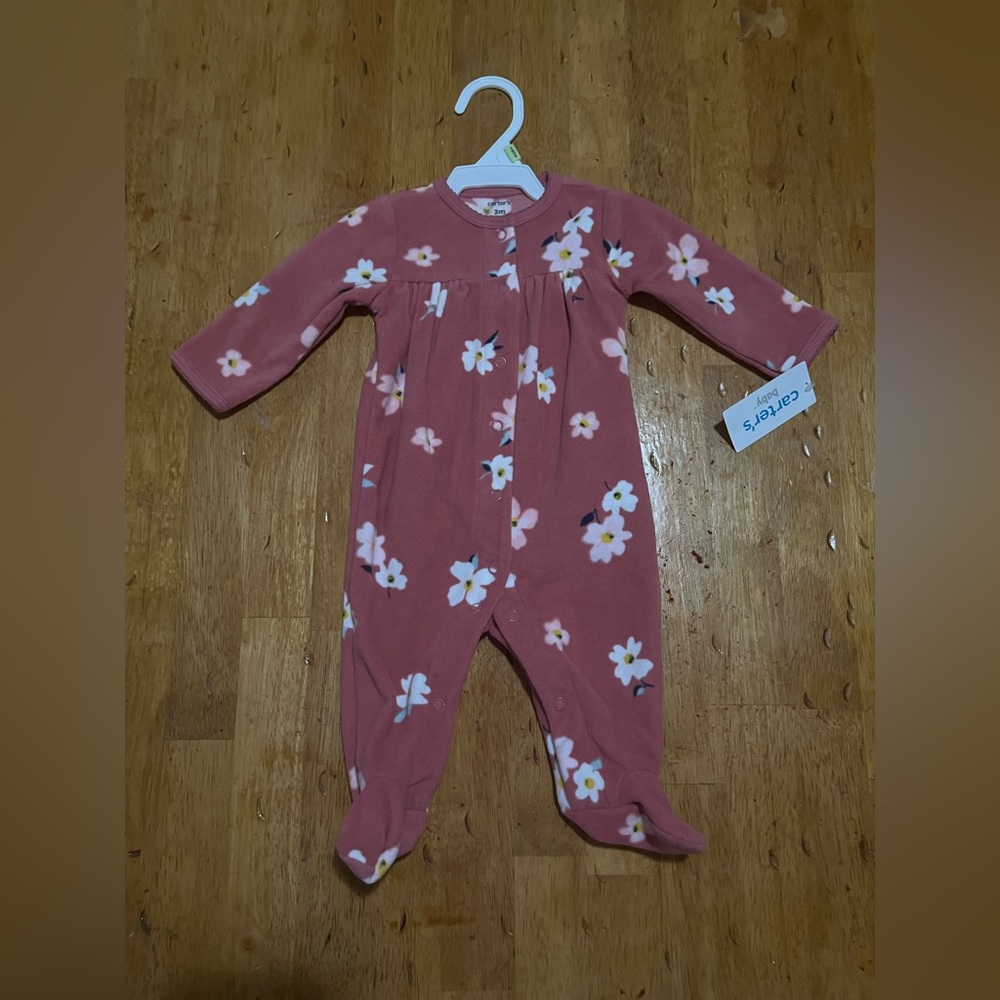 NEW Carter’s Baby Girl 3 Months Fleece Jumpsuit